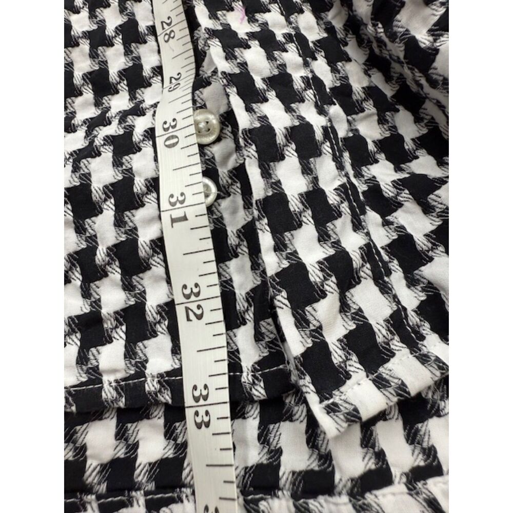 Steve Land Men's Black & White Houndstooth Button Down Long Sleeve 18 36/37 Tall - Picture 7 of 7